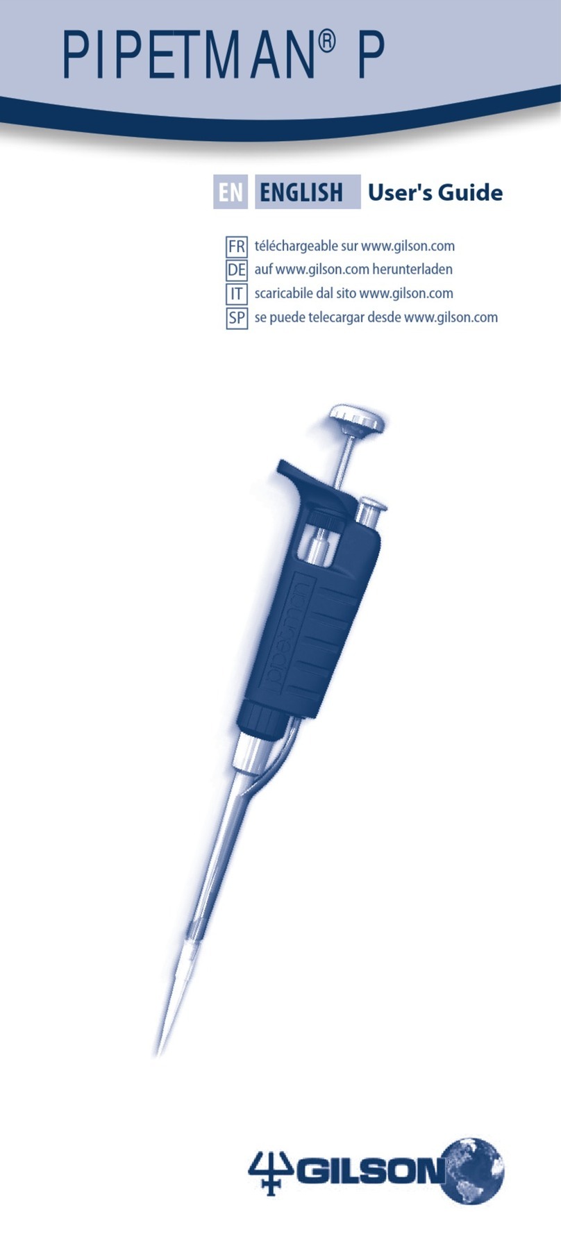 Gilson PIPETMAN P Series User manual