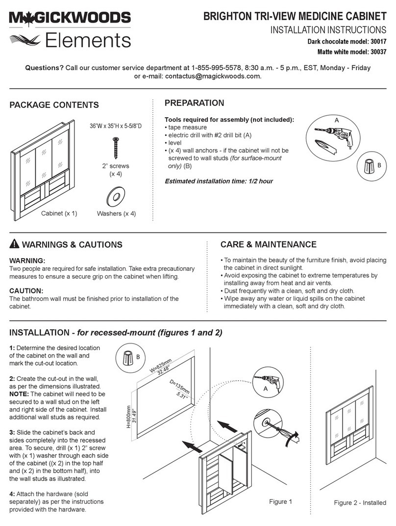 Magick Woods Elements BRIGHTON 30017 installation instructions Magick Woods Elements BRIGHTON 30017 installation instructions