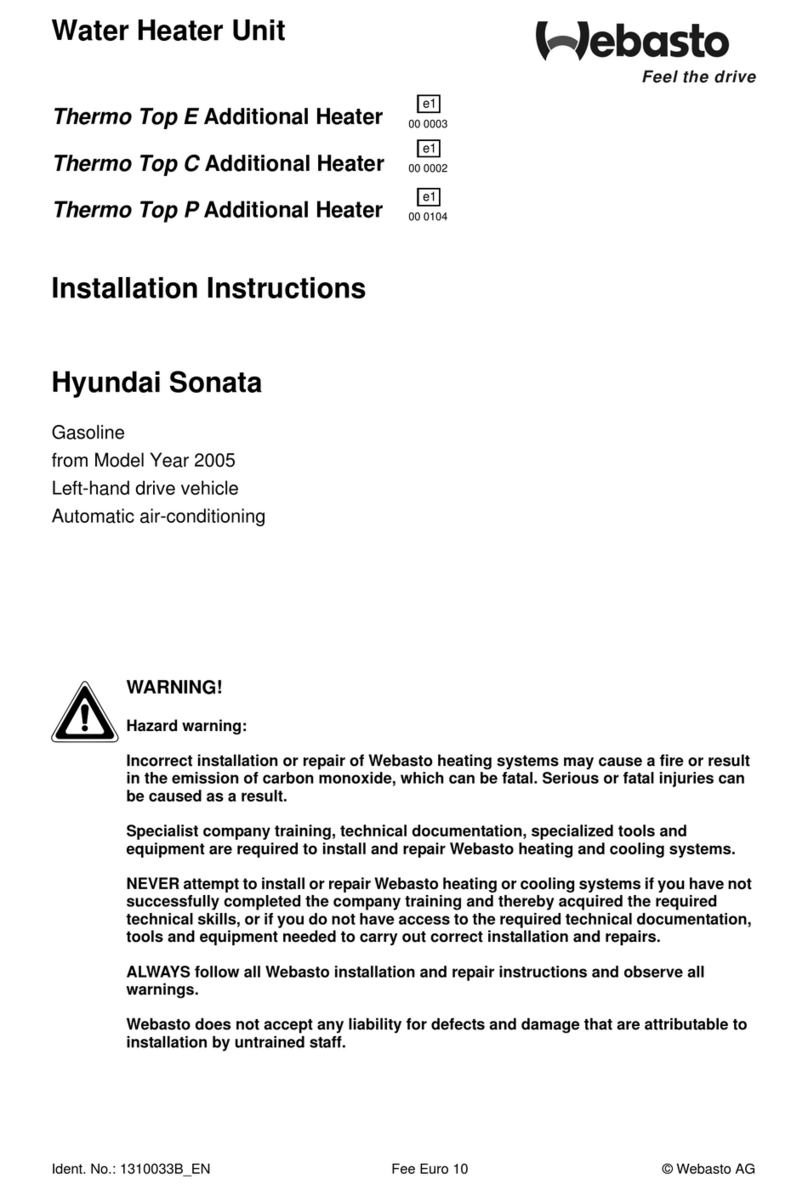 Webasto Thermo Top E User manual