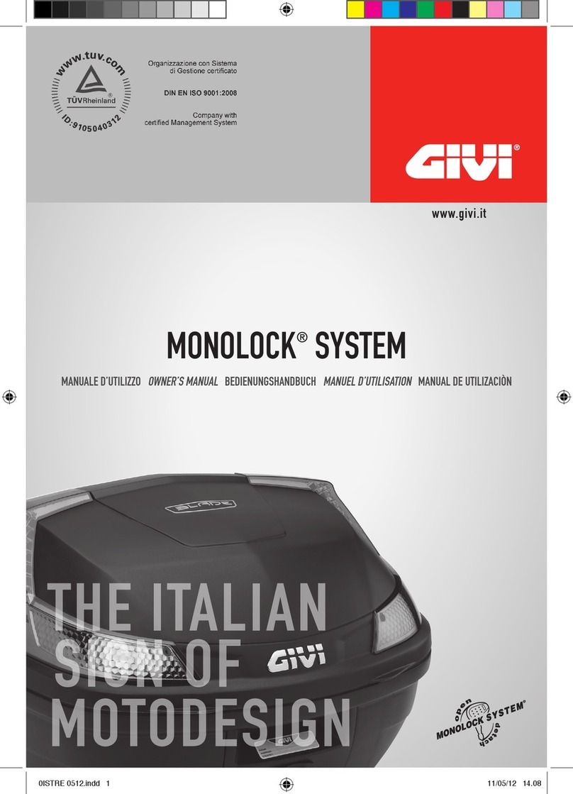 GIVI MONOLOCK E230 SLIM owner's manual