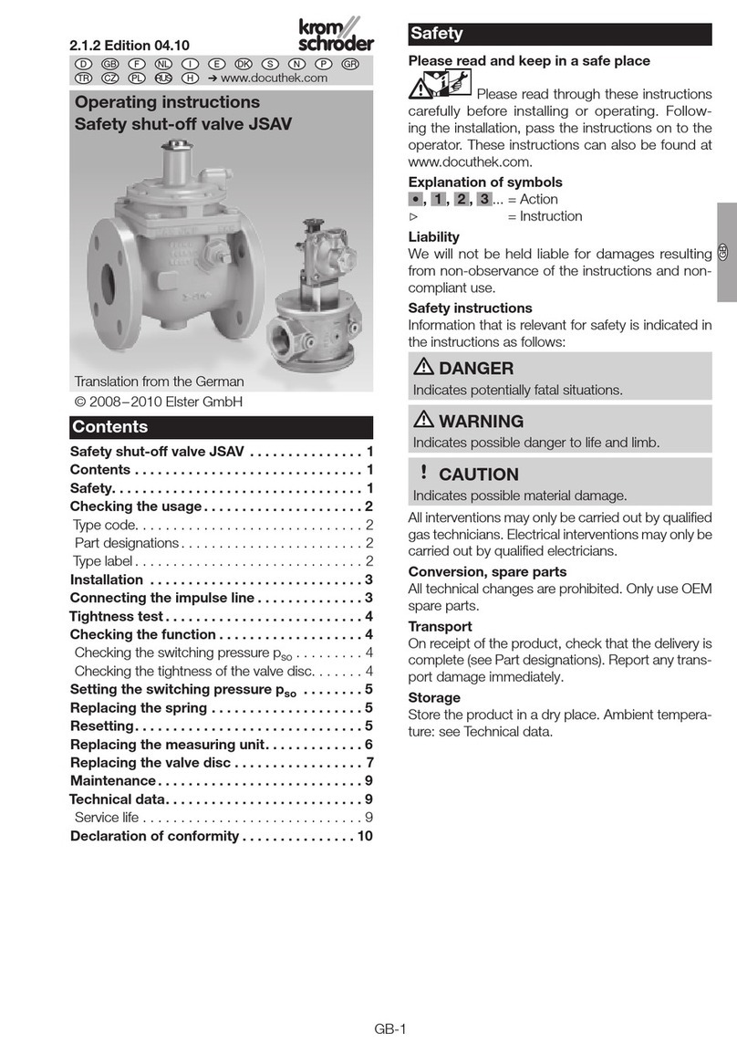 Krom Schroder JSAV operating instructions