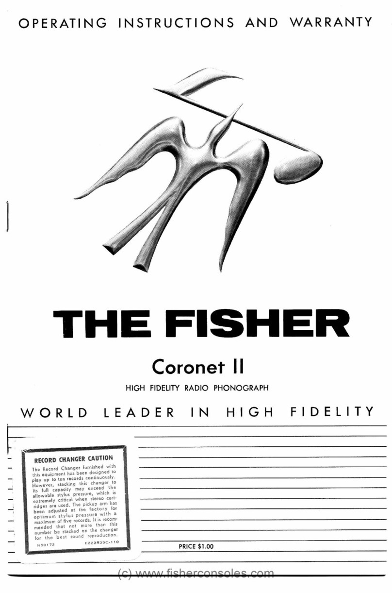 Fisher Coronet II operating instructions