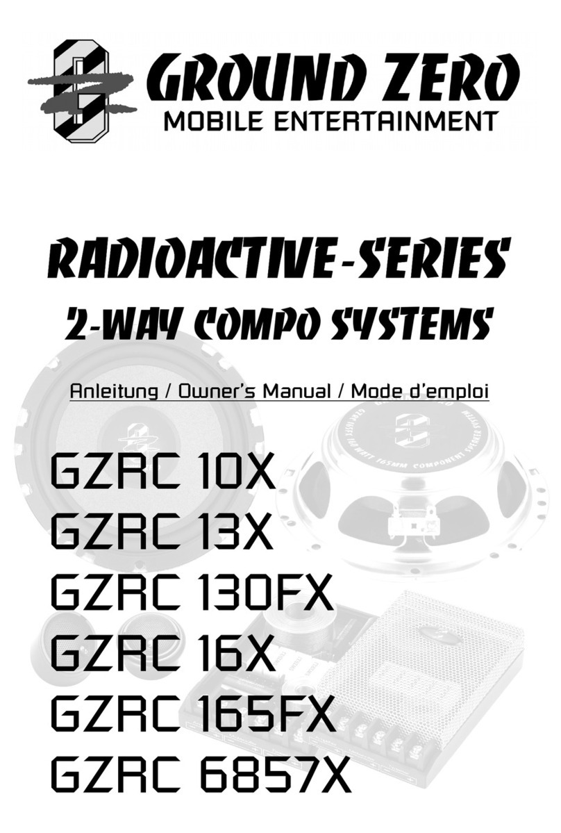 Ground Zero RADIOACTIVE Series owner's manual