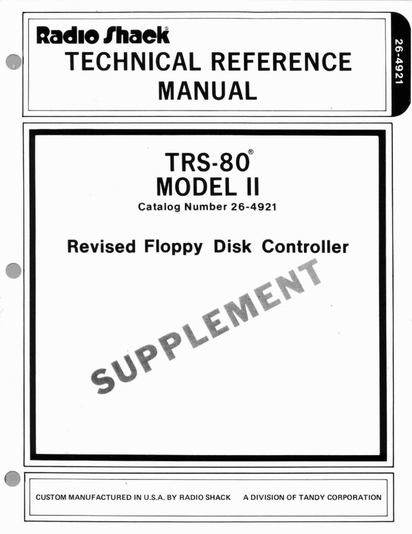 Radio Shack TRS-80 Product manual
