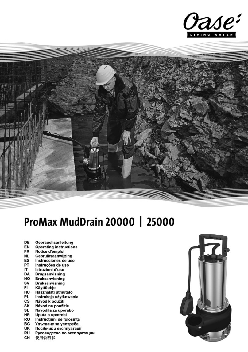 Oase ProMax MudDrain 20000 operating instructions