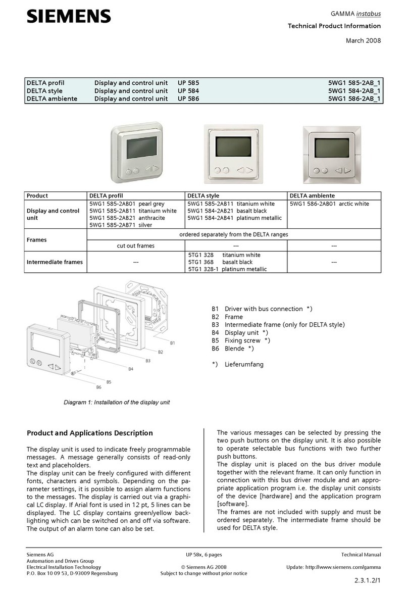 Siemens Delta Series User manual