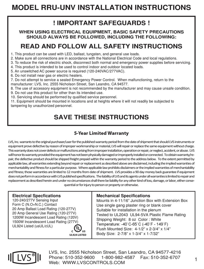 LVS RRU-UNV installation instructions