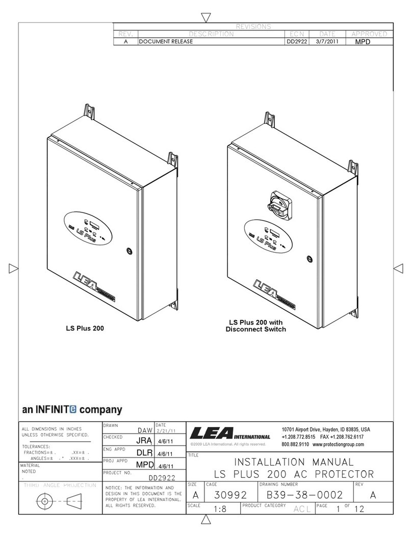 Infinite LEA INTERNATIONAL LS Plus 200 installation manual Infinite LEA INTERNATIONAL LS Plus 200 installation manual