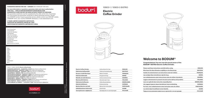 Bodum BISTRO 10903-1 Instructions for use