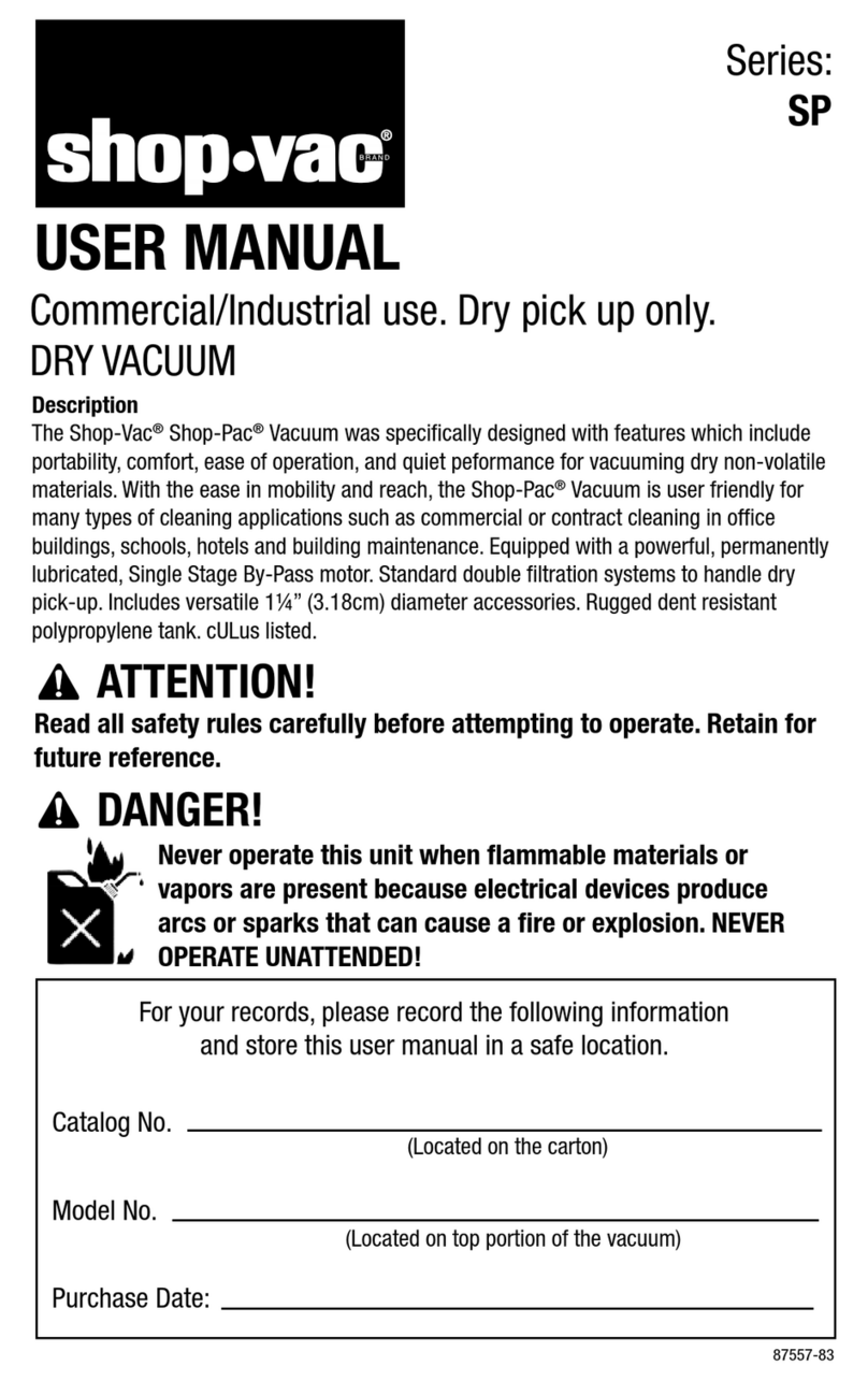Shop-Vac Shop-Pac SP Series user manual