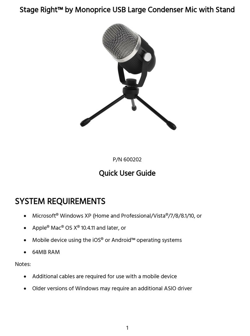 Monoprice Stage Right 600202 Quick user guide
