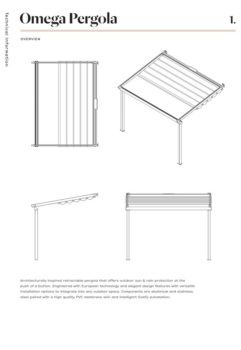 Shade Elements Omega Pergola technical information