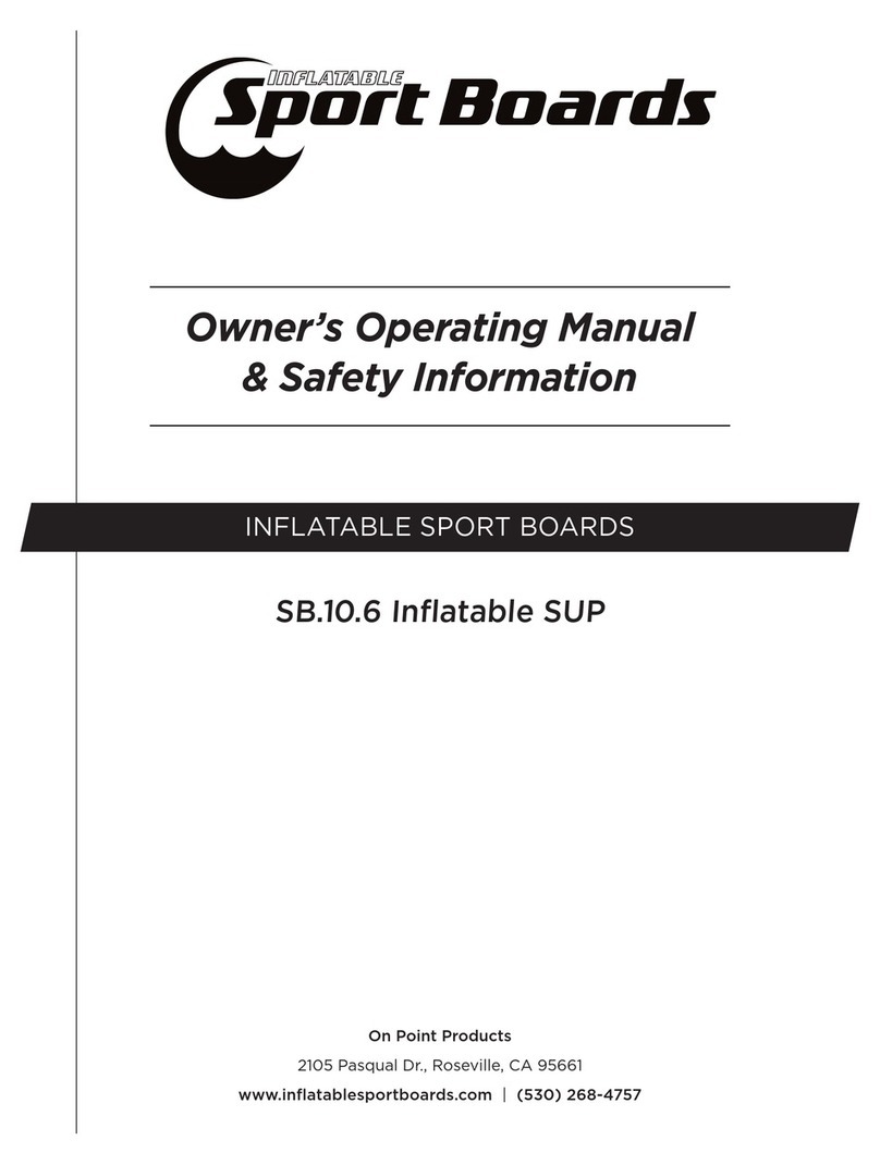 On Point Products Inflatable Sport Boards SB.10.6 Owner's operating manual & safety information
