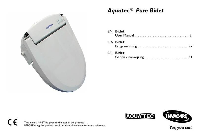Invacare Aquatec Pure Bidet User manual