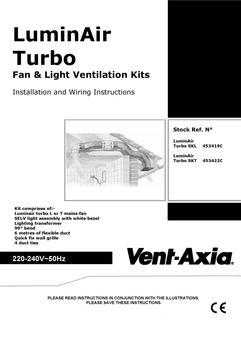 Vent-Axia LuminAir Turbo Series Assembly instructions