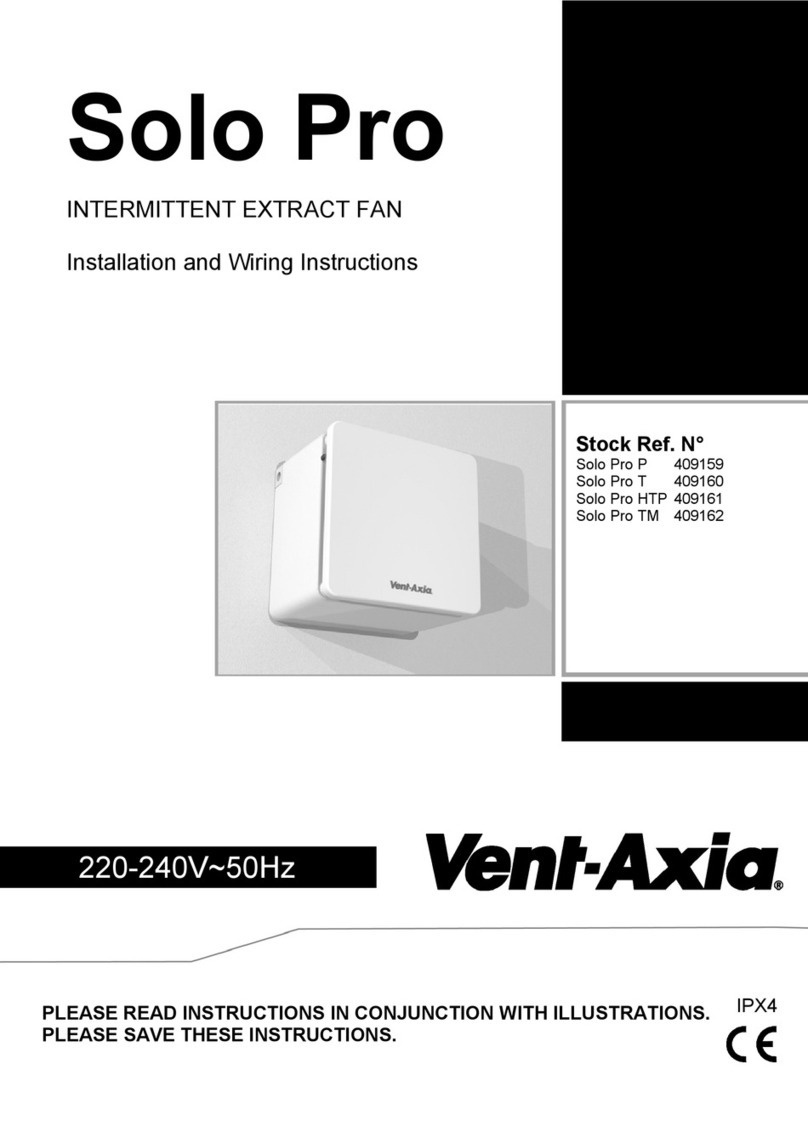 Vent-Axia Solo Pro Series Assembly instructions