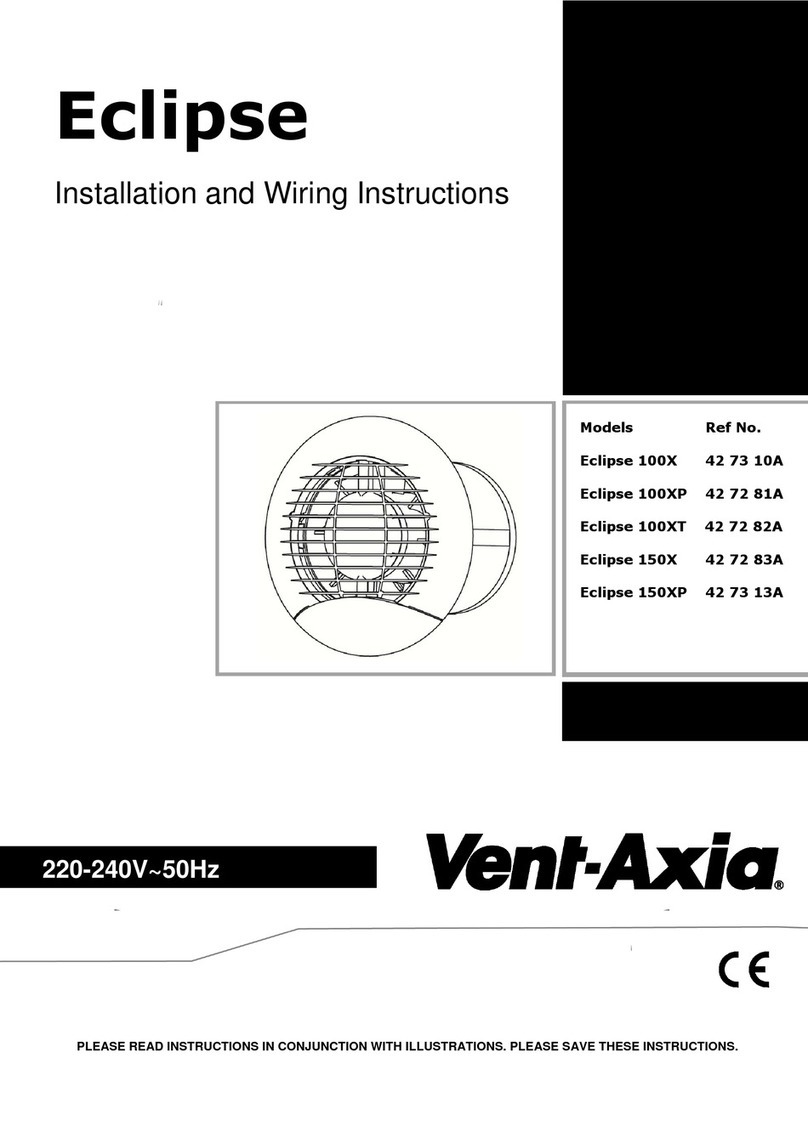 Vent-Axia Eclipse 100XP 427281 Assembly instructions Vent-Axia Eclipse 100XP 427281 Assembly instructions