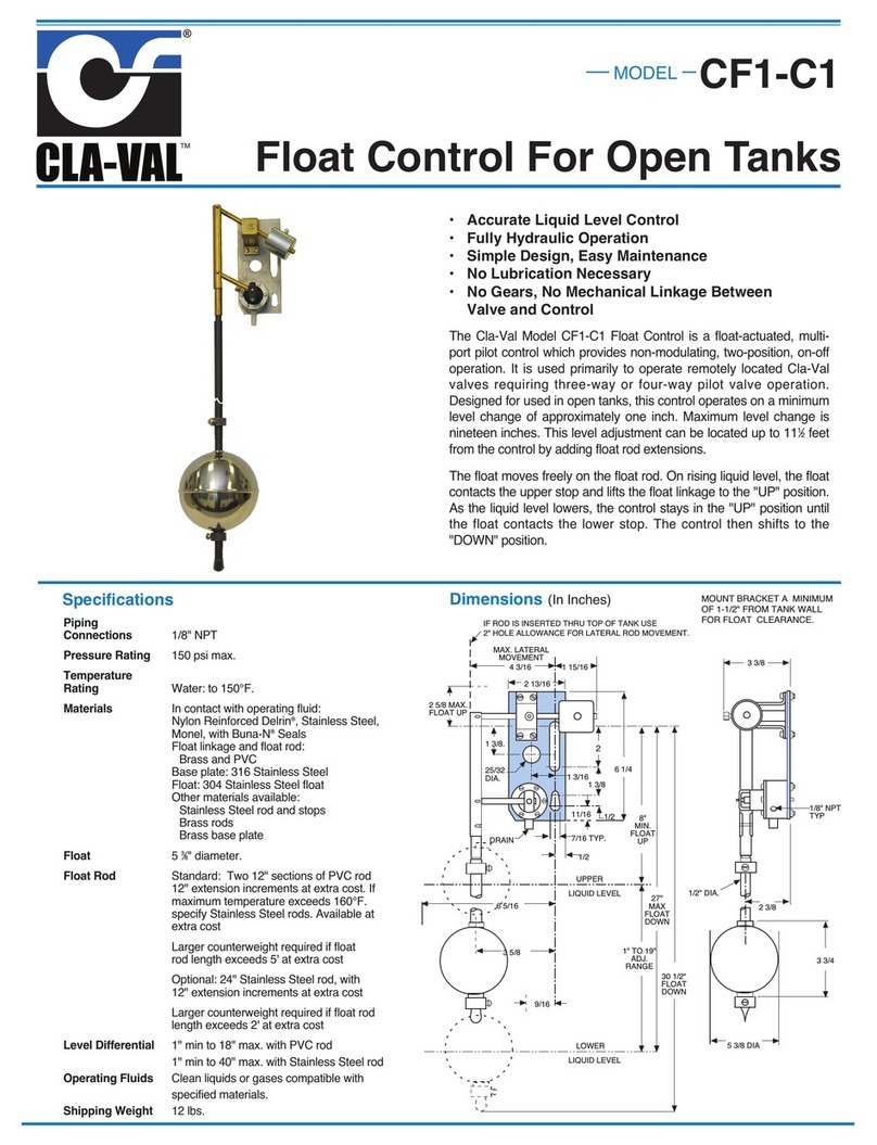 CLA-VAL CF1-C1 User manual
