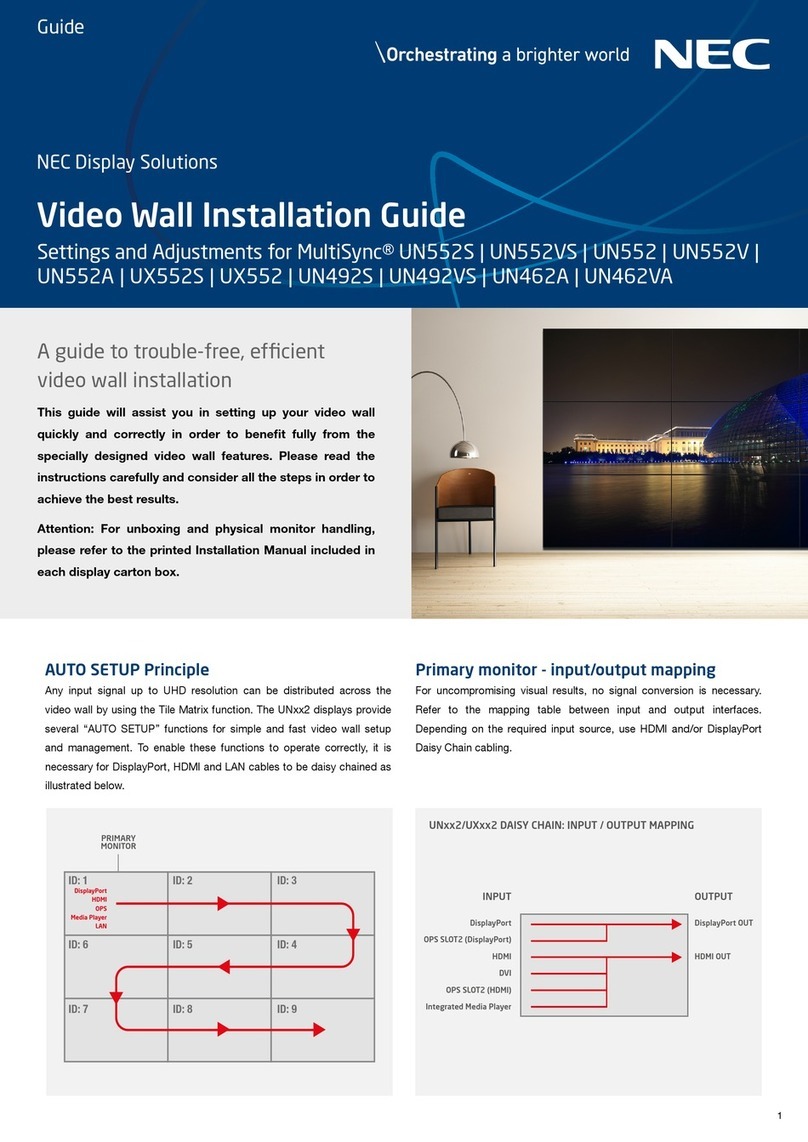 NEC MultiSync UN552S User manual