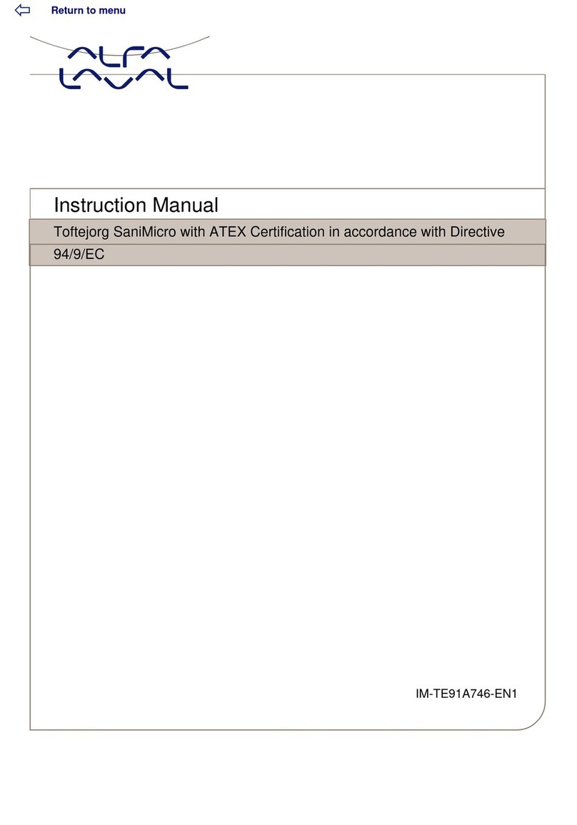 Alfalaval Toftejorg SaniMicro instruction manual
