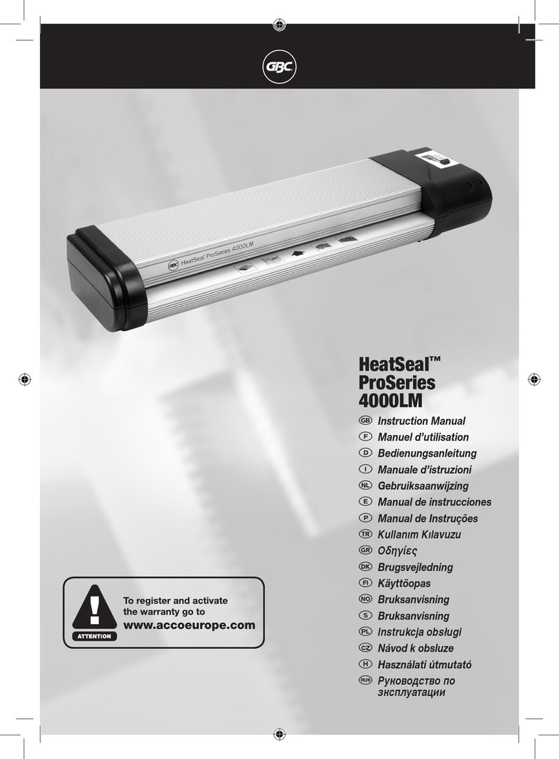 GBS HeatSeal ProSeries 4000LM instruction manual