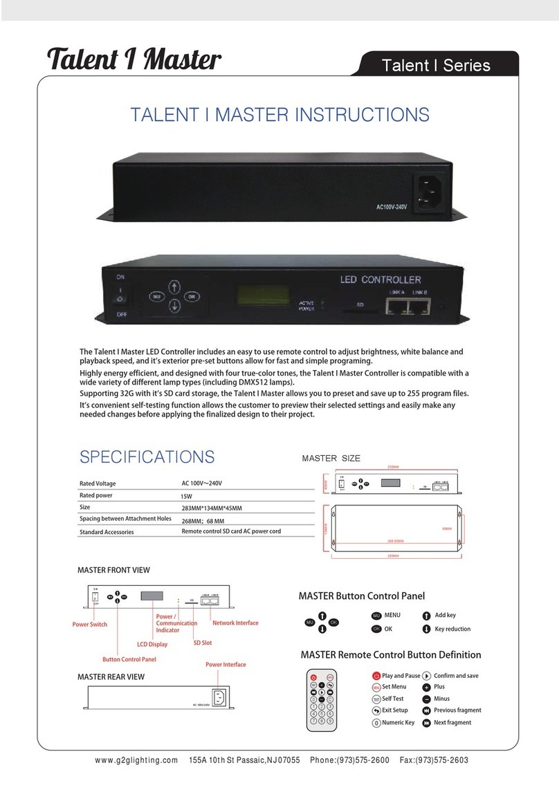 G2glighting Talent I Series instructions