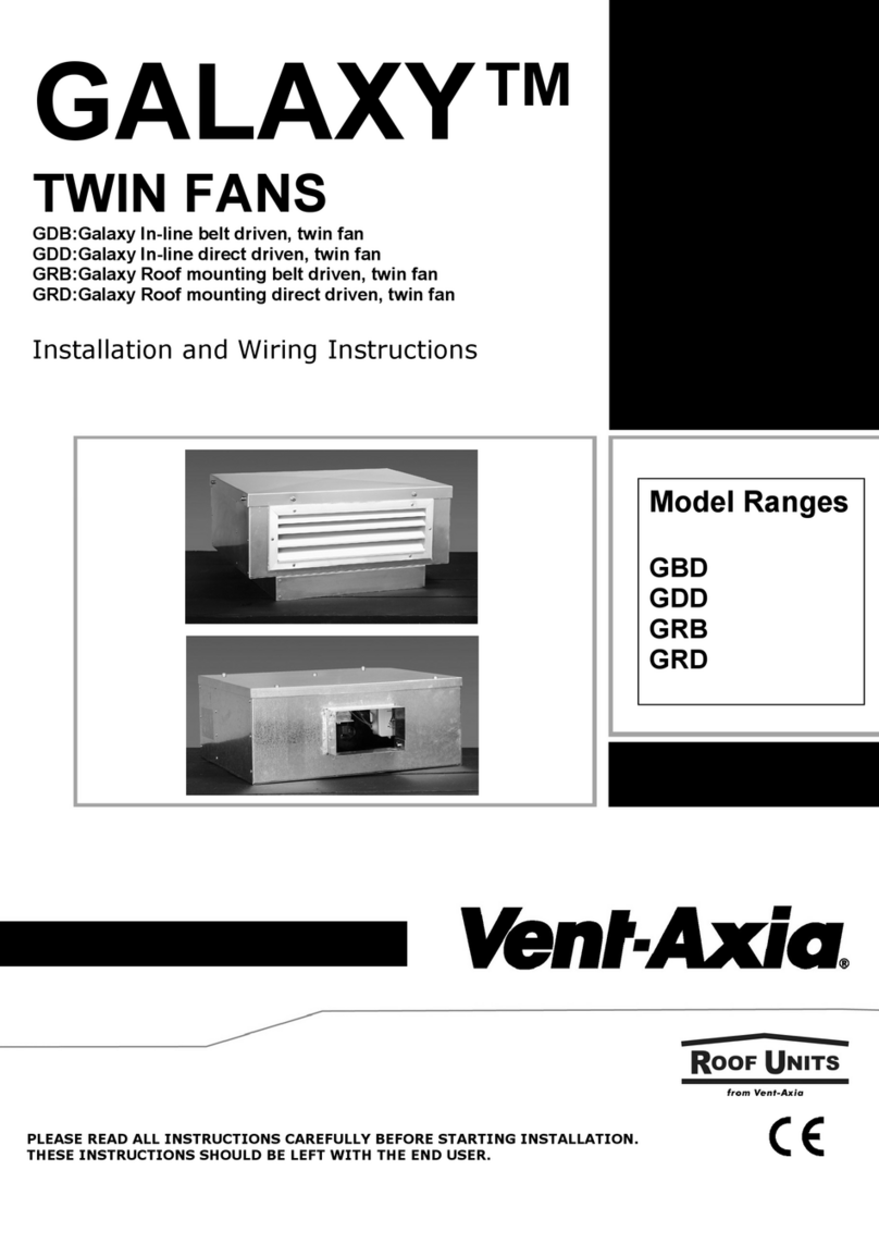 Vent-Axia GALAXY GDB Series Installation and wiring instructions