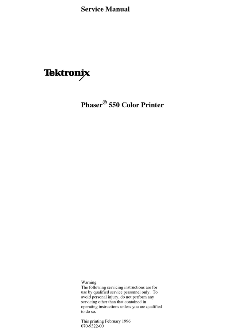 Tektronix Phaser 550 User manual