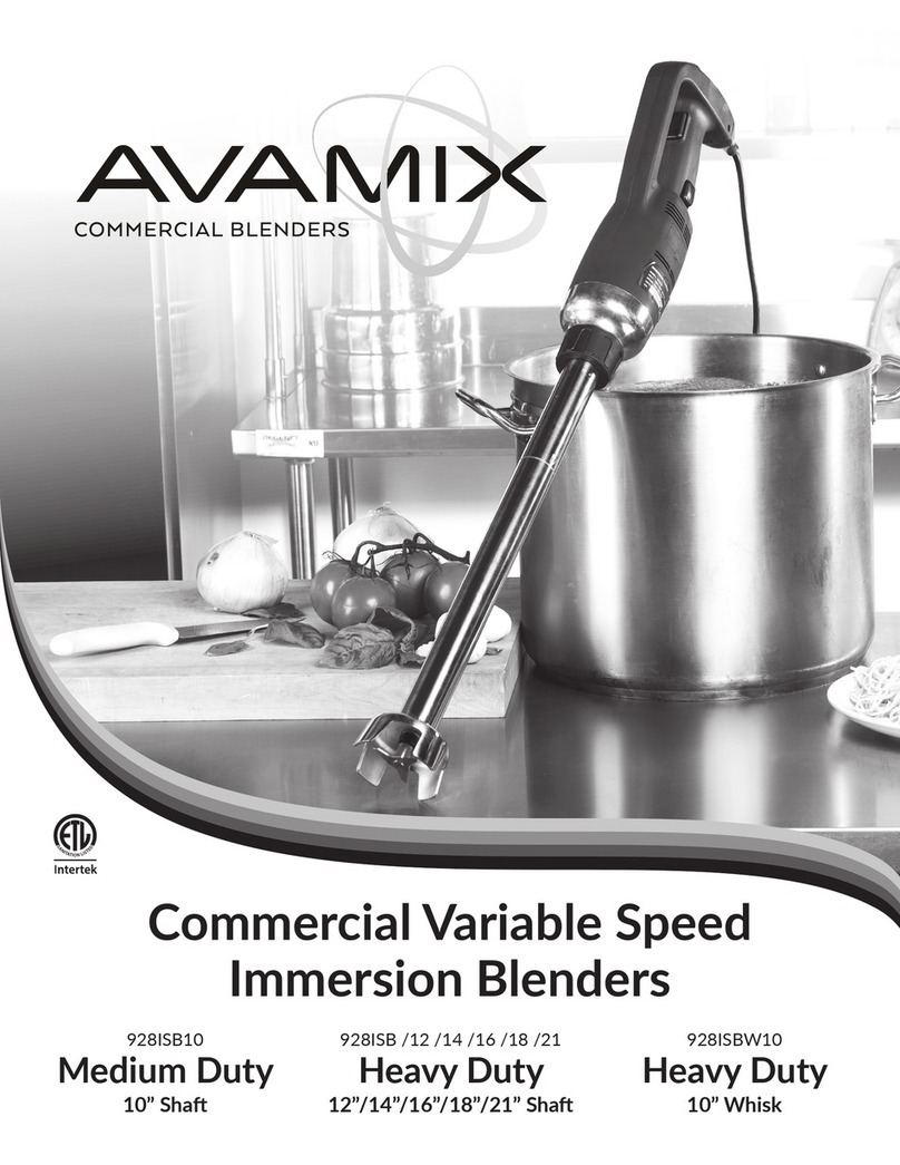 Avamix 928ISB10 manual