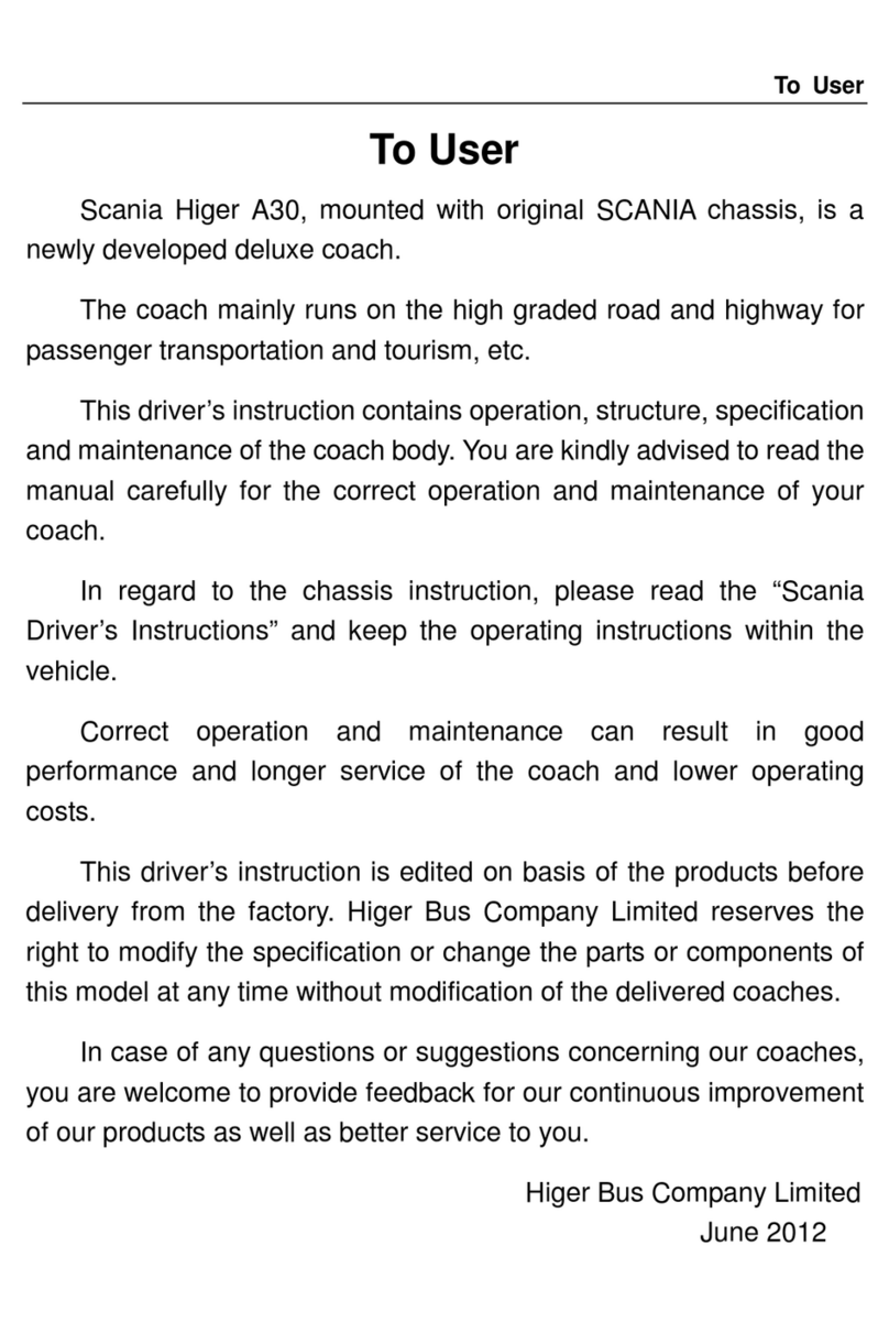 Scania Higer A30 user manual