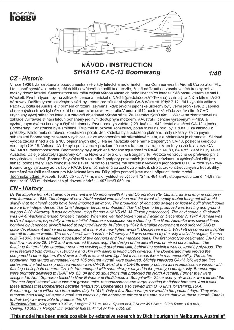 SPECIAL HOBBY SH48117 CAC-13 Boomerang Instruction