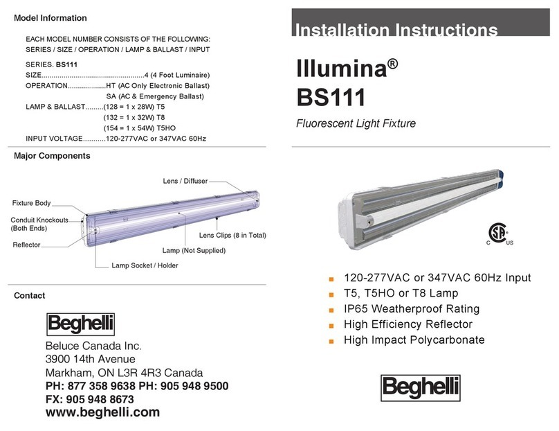 Beghelli Illumina BS111 installation instructions