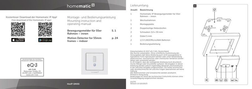 Homematic IP HmIP-SMI55 Mounting instruction and operating manual