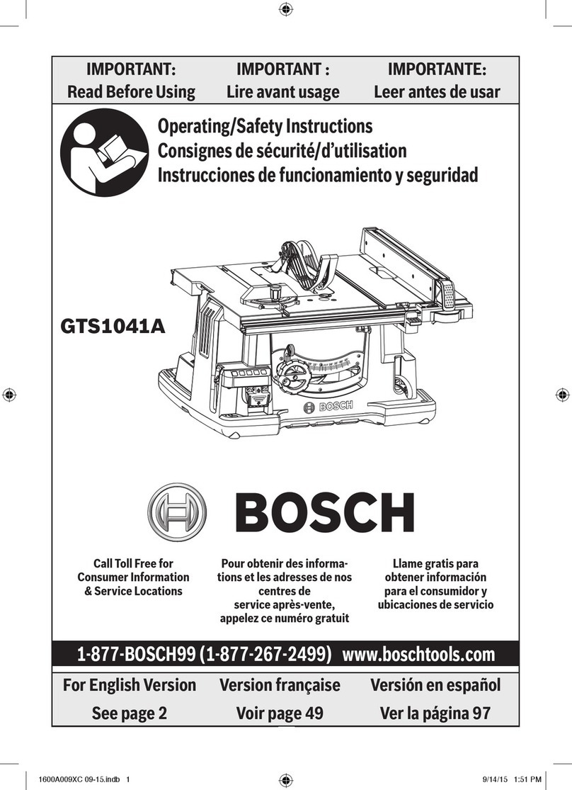 Bosch GTS1041A Assembly instructions
