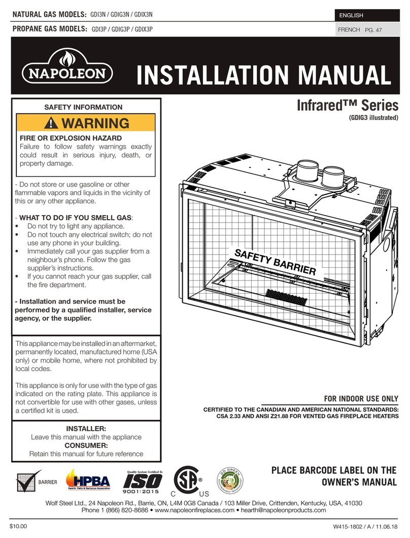 Napoleon Infrared Series installation manual Napoleon Infrared Series installation manual