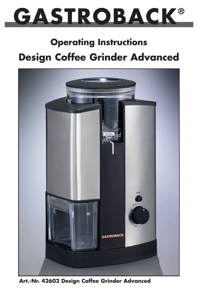 Gastroback Design Coffee Grinder Advanced operating instructions Gastroback Design Coffee Grinder Advanced operating instructions