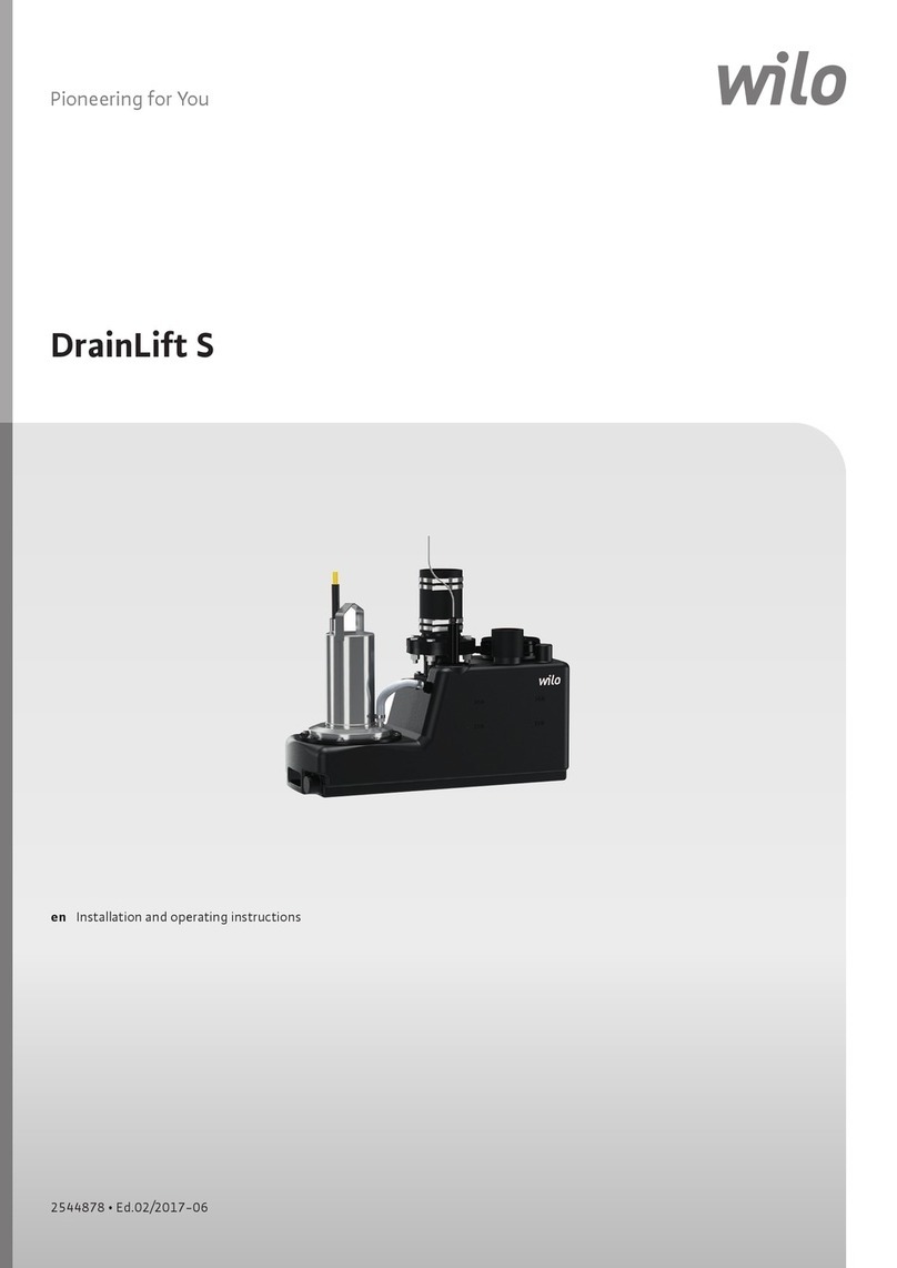 Wilo DrainLift S Series Installation and operating instructions