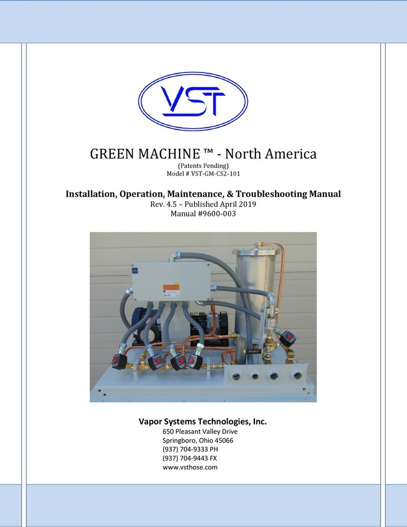 VST GREEN MACHINE  VST-GM-CS2-101 Installation, Operation, Maintenance, & Troubleshooting Manual