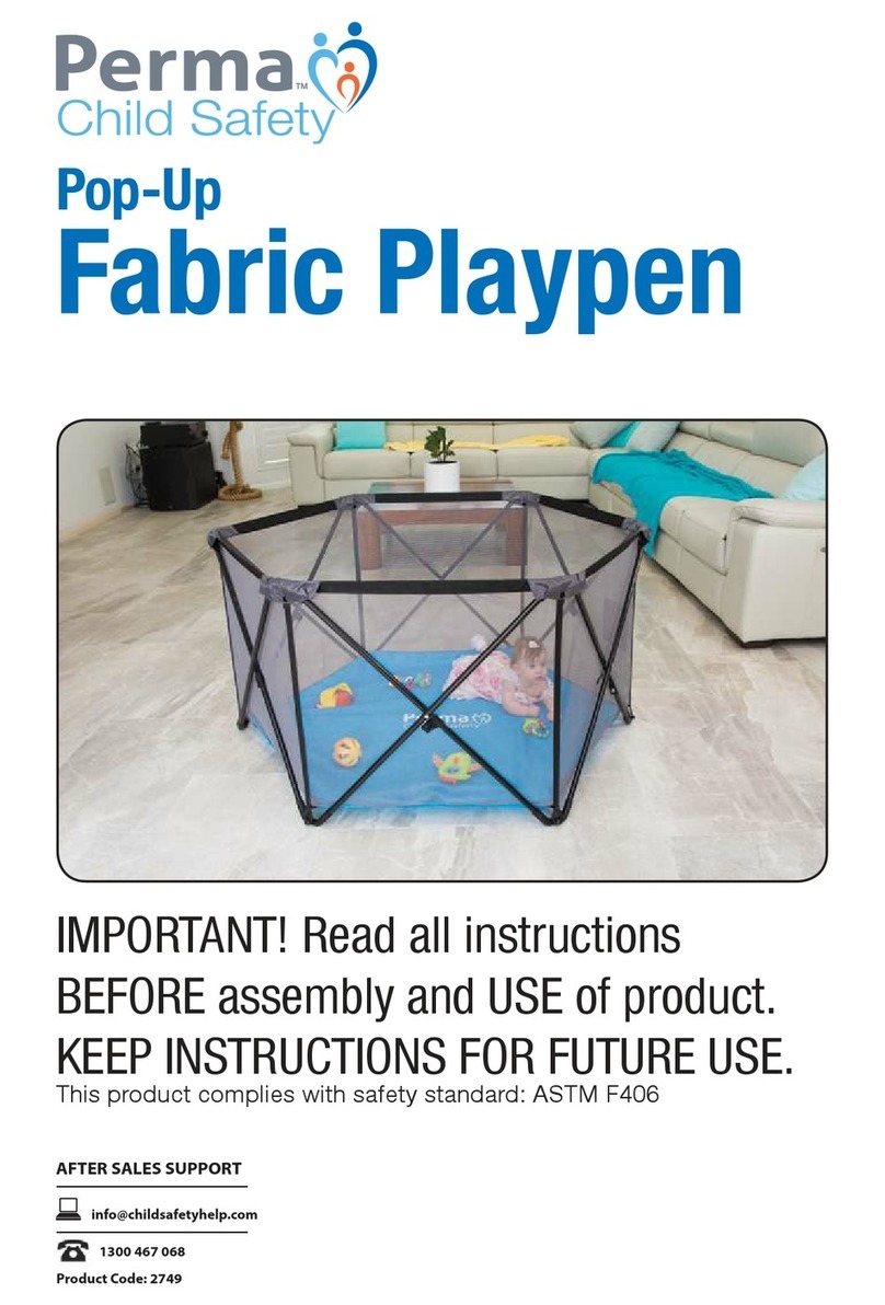 Perma child safety Pop-Up Fabric Playpen instructions