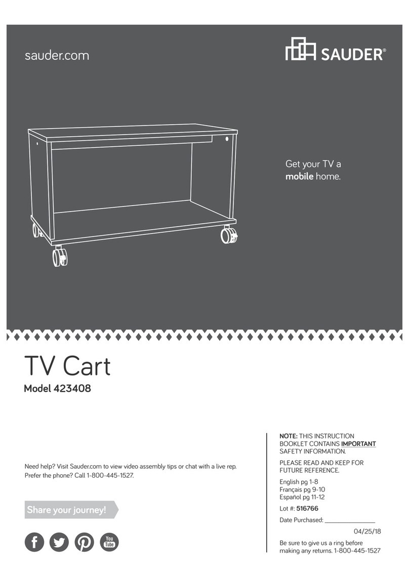 Sauder 423408 Instruction booklet Sauder 423408 Instruction booklet