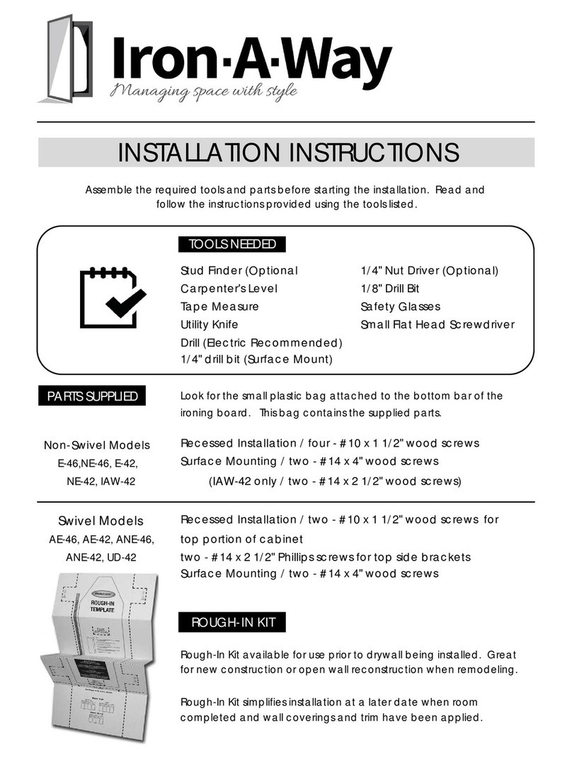 Iron-A-Way UD-42 installation instructions