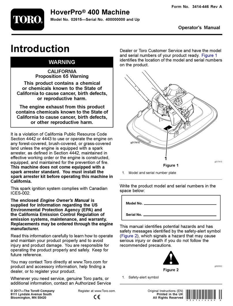 Toro HoverPro 400 Operator's manual