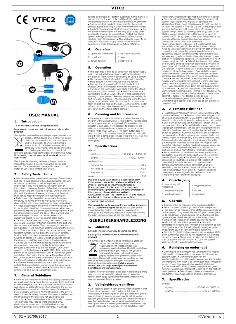 Velleman VTFC2 user manual