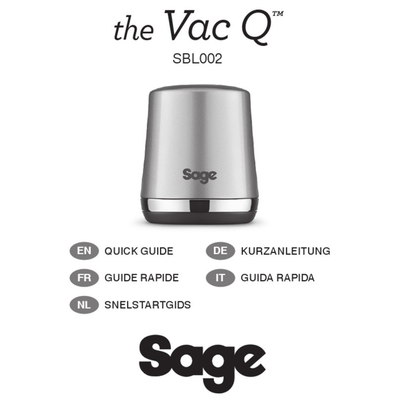 Sage the Vac Q SBL002 quick guide Sage the Vac Q SBL002 quick guide