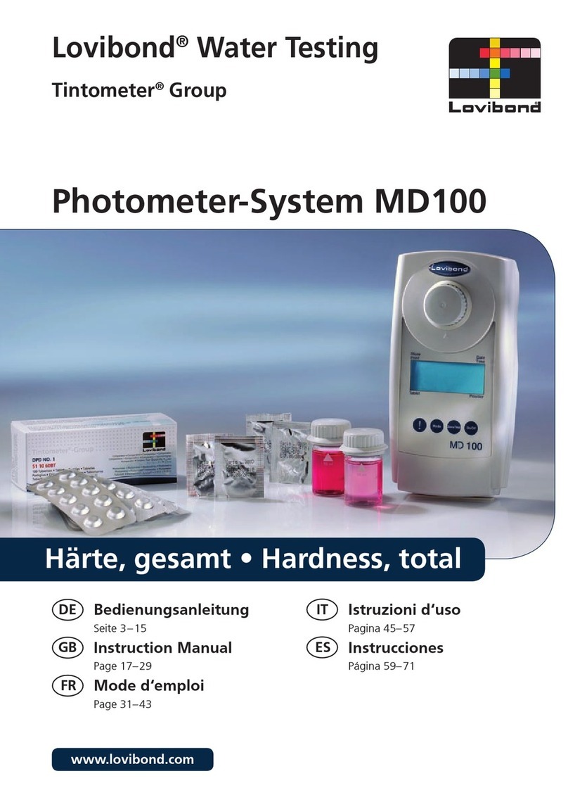 Tintometer Lovibond MD100 instruction manual