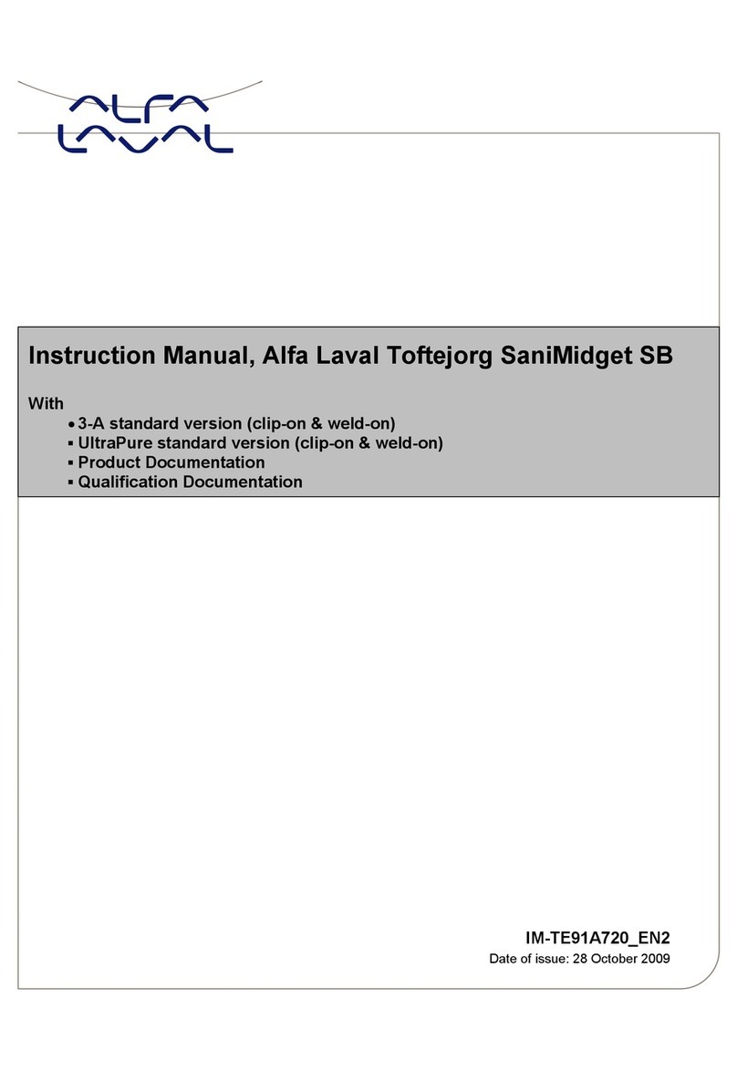 Alfalaval Toftejorg SaniMidget SB Series instruction manual