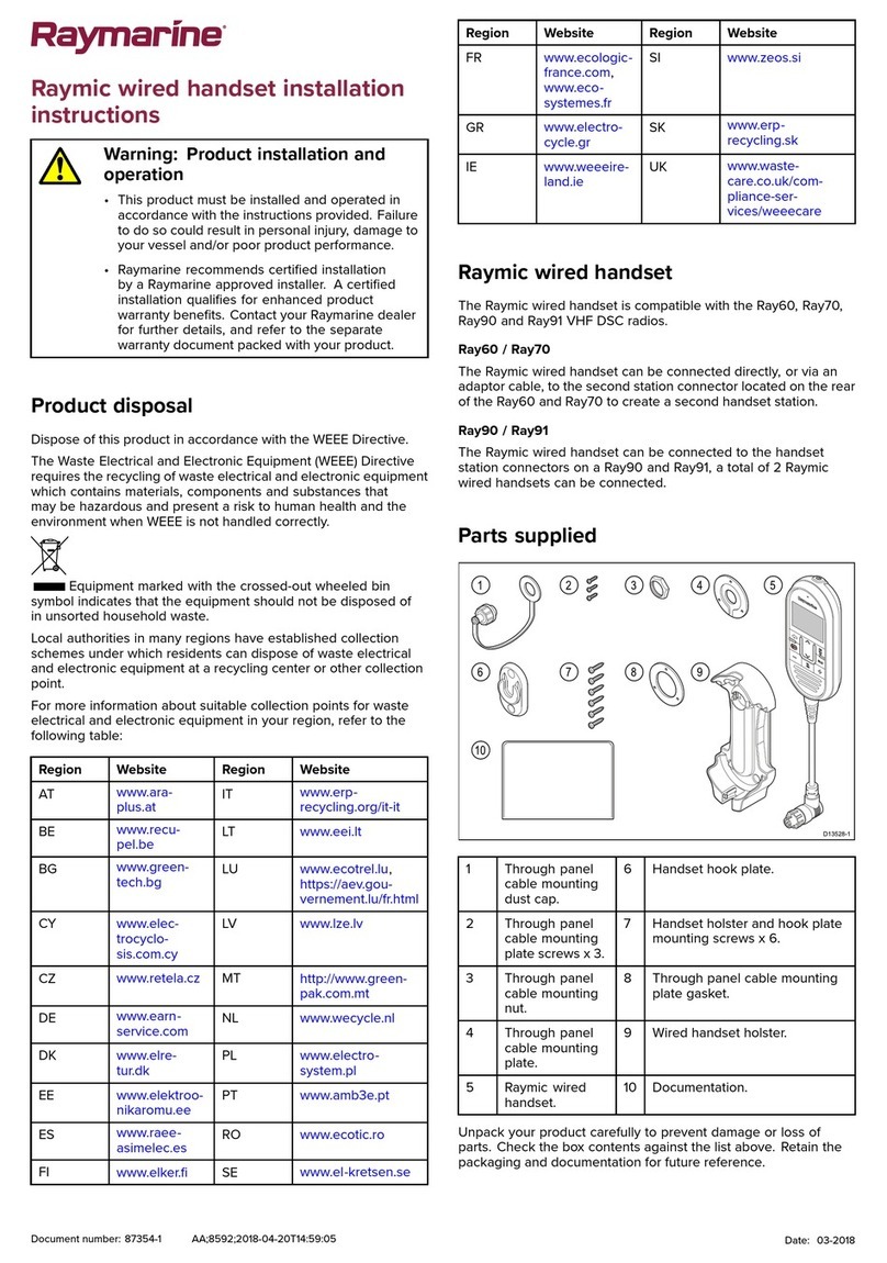 Raymarine Raymic User manual