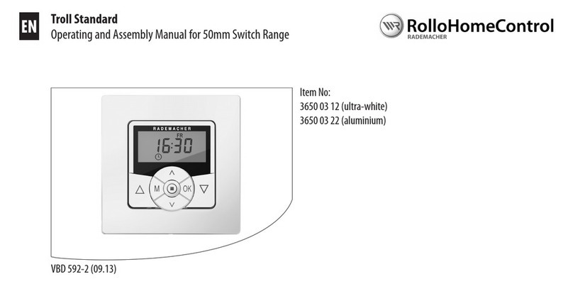 RADEMACHER RolloHomeControl Troll Standard 3650 03 12 Operating and assembly manual