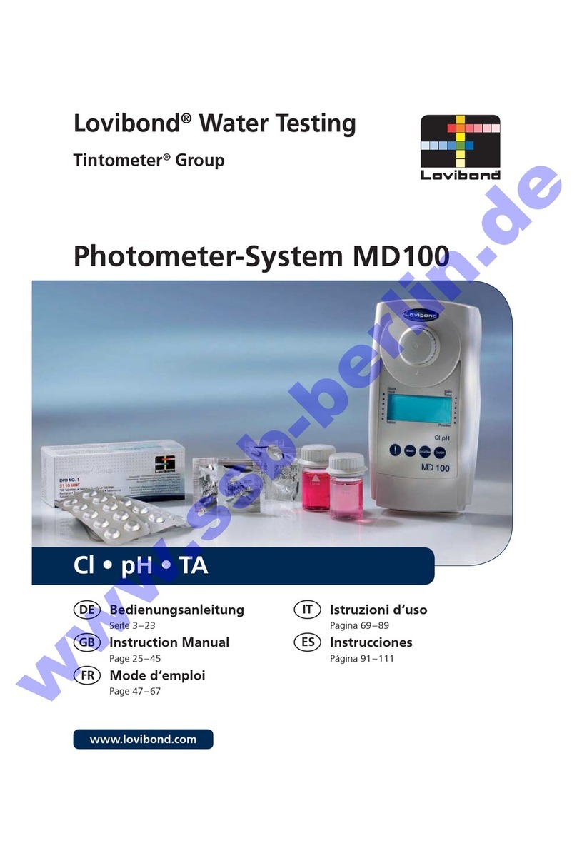 Tintometer Lovibond MD100 User manual