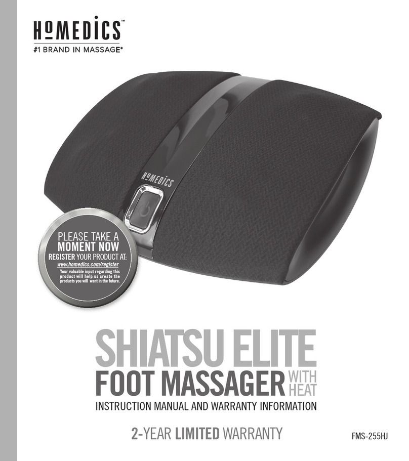 HoMedics SHIATSU ELITE FMS-255HJ Instruction manual and  warranty information